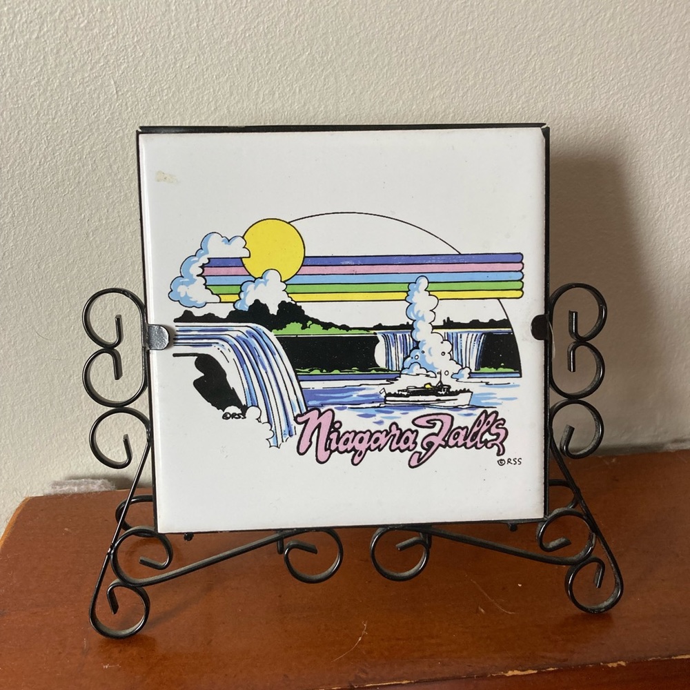 Vintage Niagara Falls Souvenir Tile